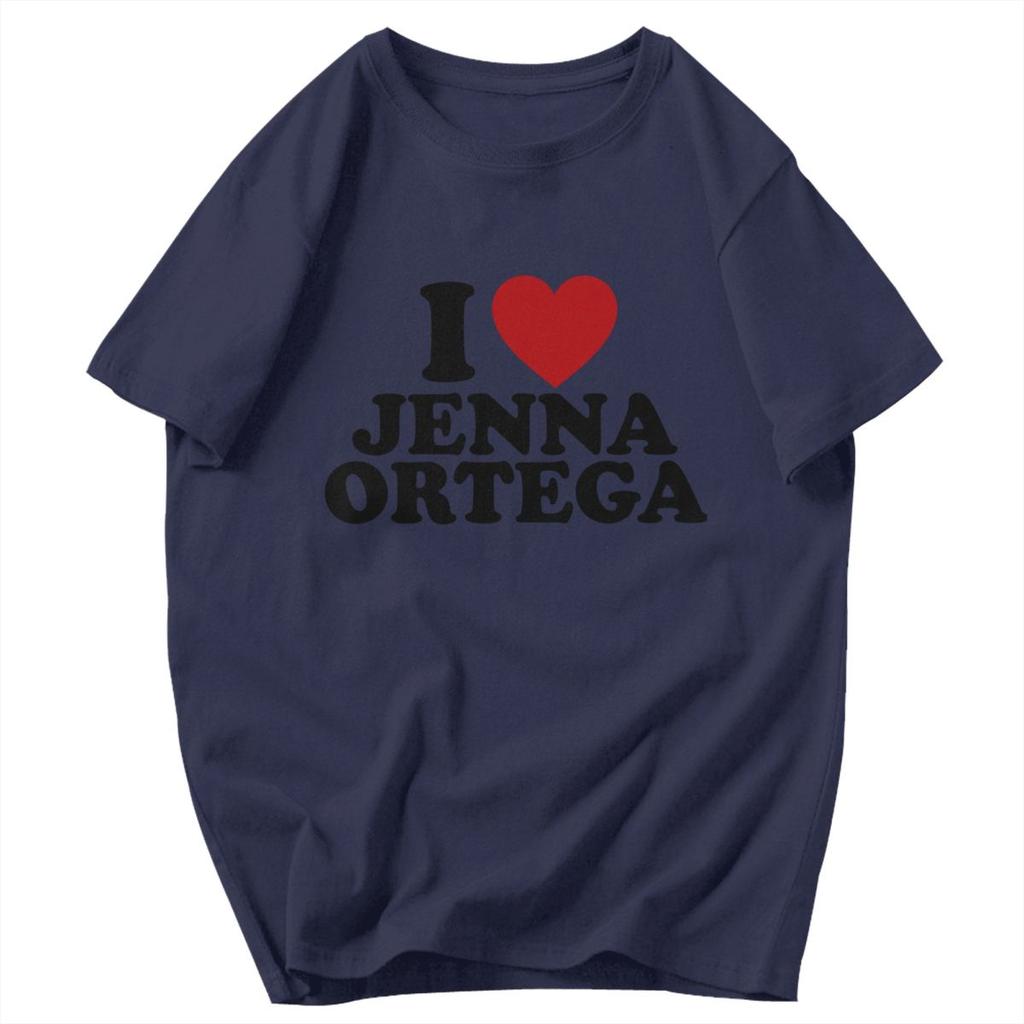 Men T Shirt I Love Jenna Ortega Unique Y2K Graphic Oneck Unisex Clothes T Shirts