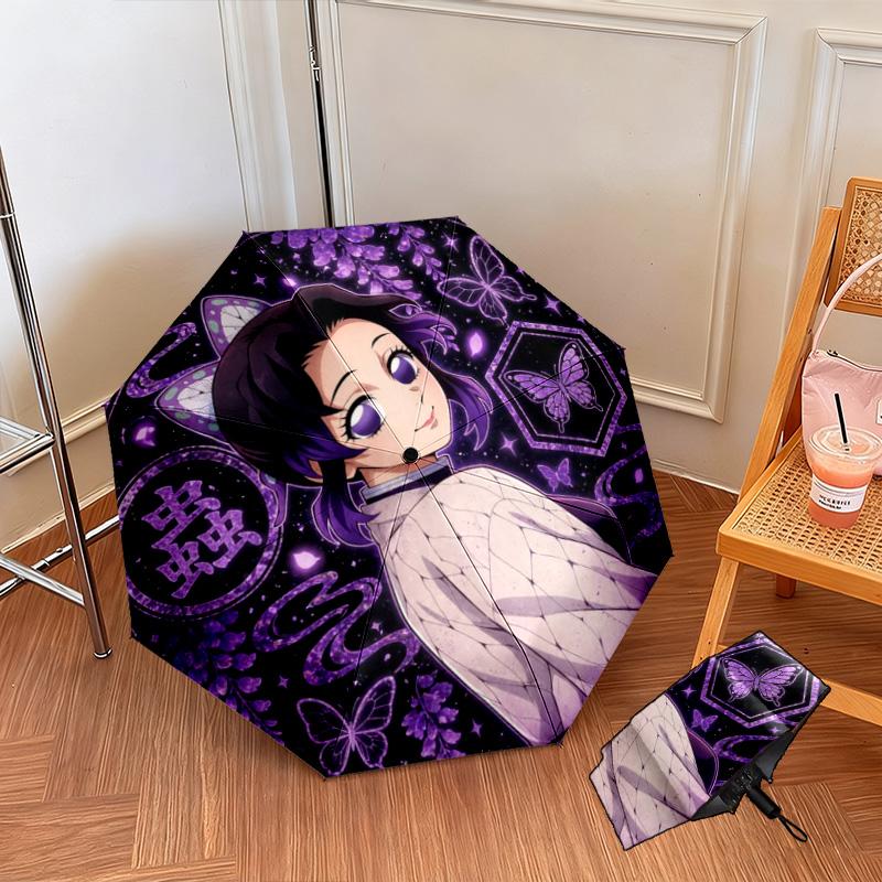 Japanese-style cartoon Demon Slayer Kamado Tanjiro & Kamado Nezuko umbrella including home travel and outdoor activities Multi functional umbrella 3