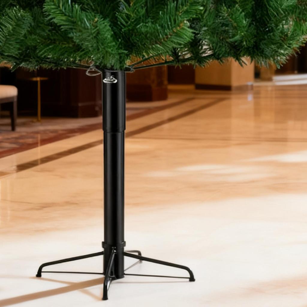 Christmas Tree Height Extender Iron Christmas Tree Base Extension Rod with 3 Fixing Screws for 0.5-1.25 Inch Tree Poles