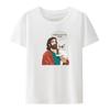 Cat as Jesus Humour for a Graphic Print T-shirt Camiseta Hombre Breathable Cool Camisetas O-neck Comfortable T-shirts Blouse