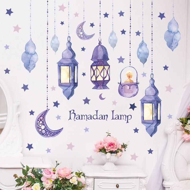 Eid Mubarak Wall Stickers Kareem Ramadan Decoration 2026 For Home Islamic Muslim Party Decor Mubarak Ramadan Window Sticker Gift