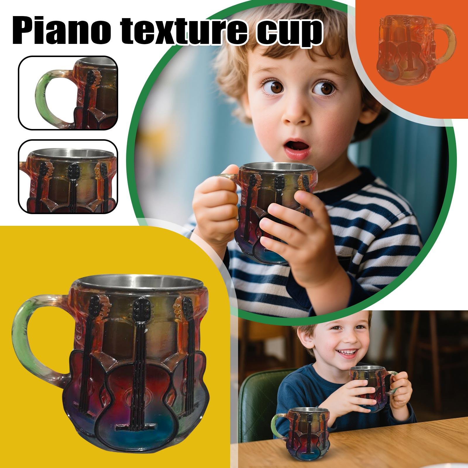 

Creative, Personalized, Selling, New, Interesting, Portable, Practical, Piano Textured Cup To Give As A Gift To Friends One Size жовтий