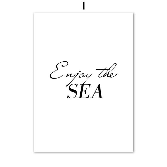 Ozean Landschaft Poster und Drucke Delphin Whale Tail Zitat Wand Kunst Leinwand Malerei Nordic Wand Bilder für Wohnzimmer Dekor