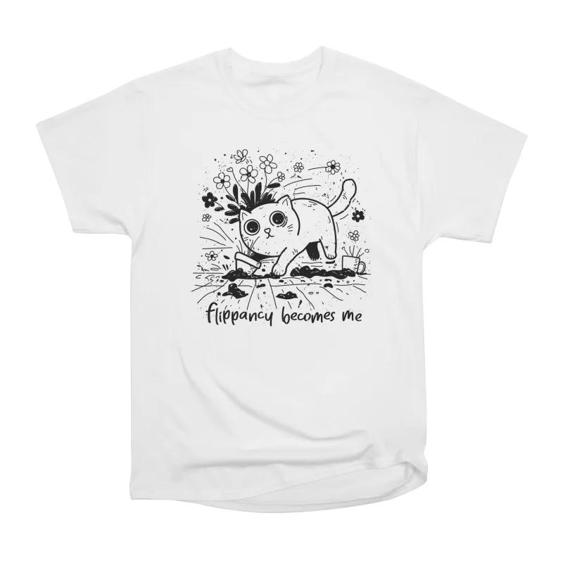

Men Casual Shirts Short Sleeves FLIPPANCY BECOMES ME Tees Oversized T-shirts XXXL білий