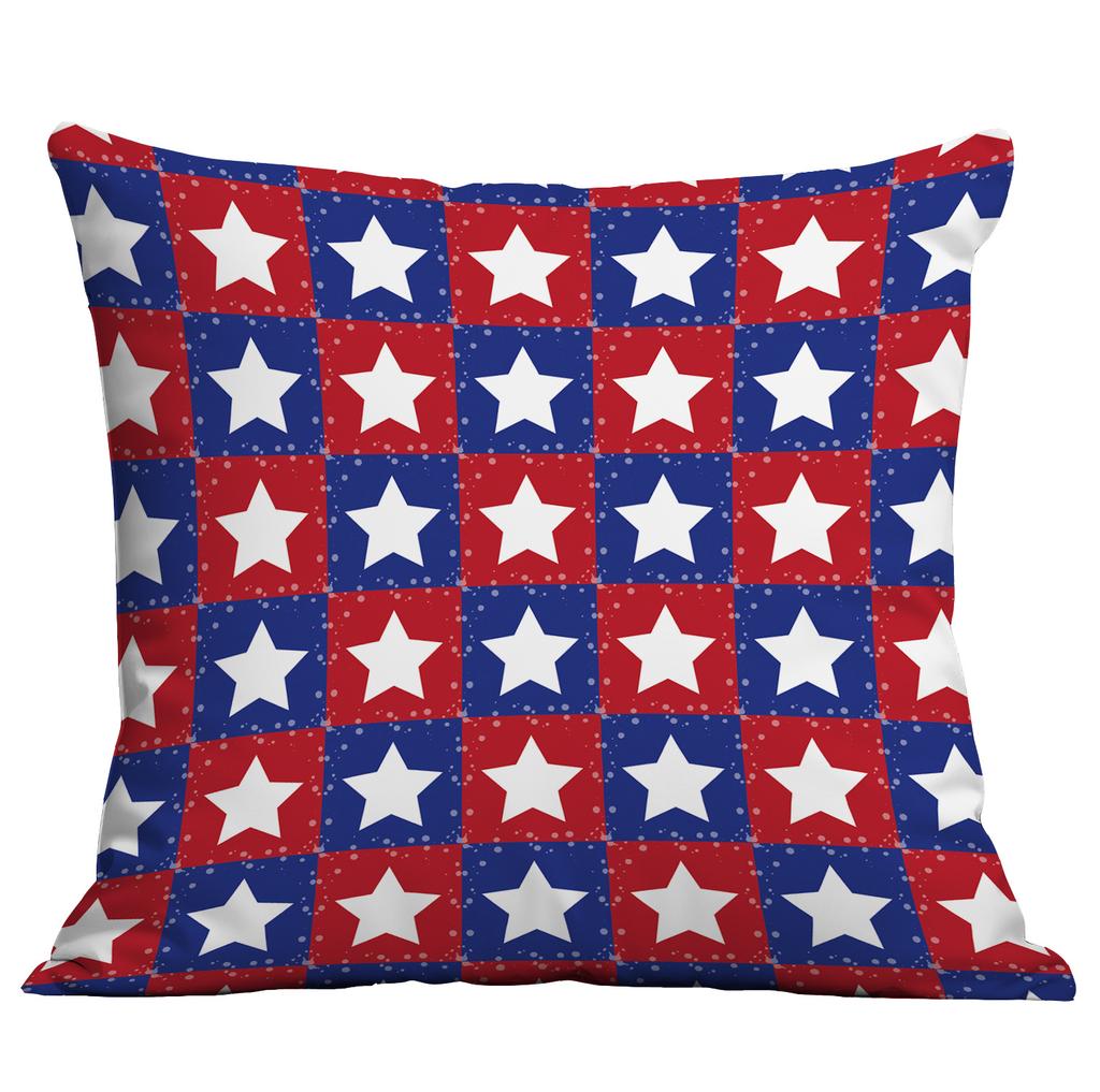 Fünfzackige Sterne und Streifen Bunte Flaggen Kissenbezug Zuhause Sofa Kissenbezug