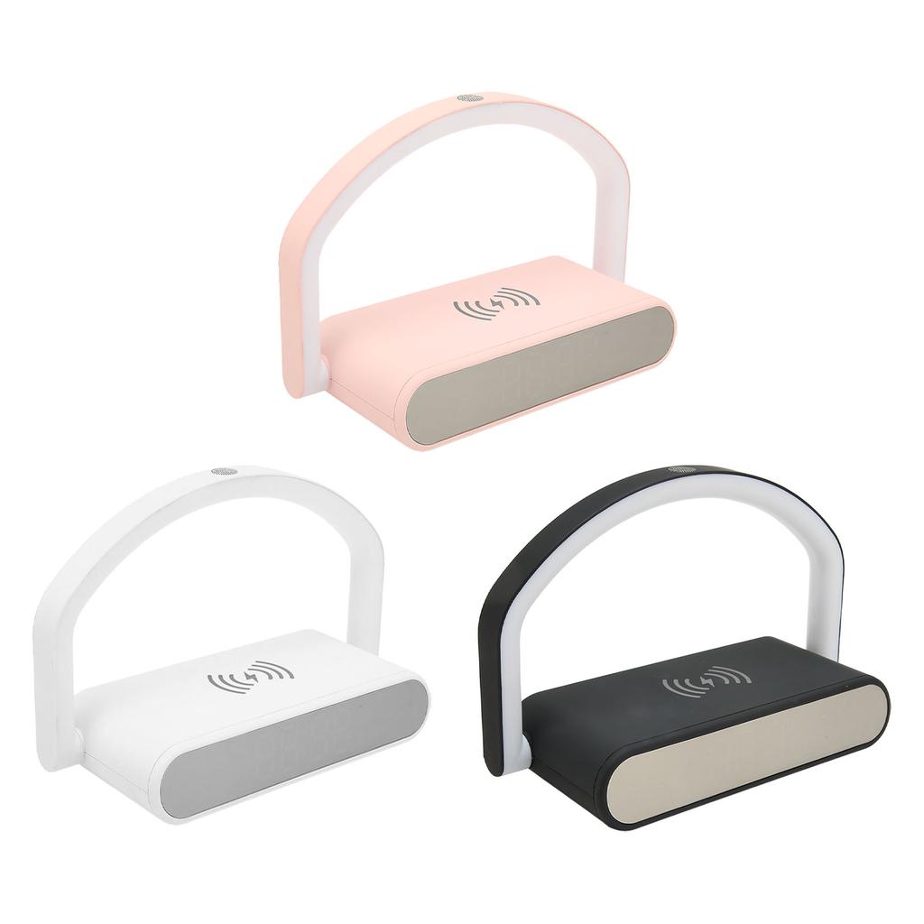 Wireless Charging Alarm Clock Two Levels Adjustment Night Light Multifunction Digital Alarm Clock Fo