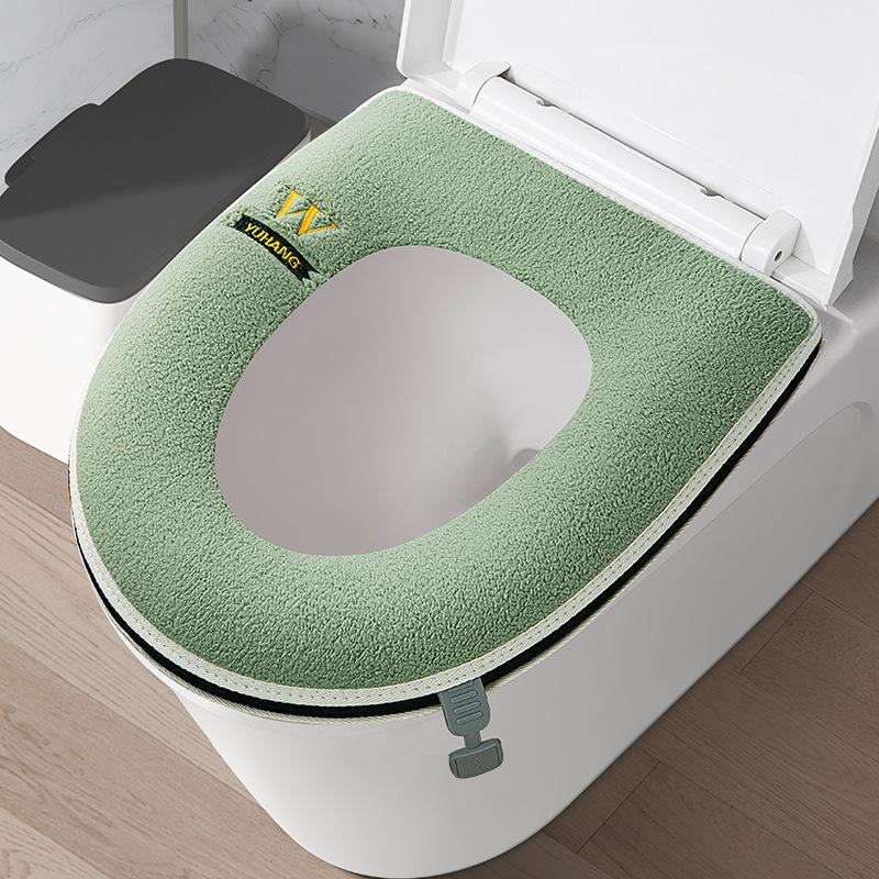 1PC Bathroom Warmer Washable Cloth Toilet Seat Cover Thick Soft Comfortable Baby Potty Seats Case