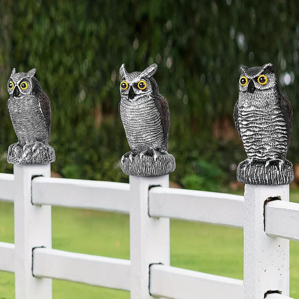 Realistic Bird Repeller Owl Decoy Scarecrow Scares Birds Owl Garden OutdoorProtection Repellent Pest Control Scarecrow