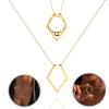 Ringehalter Halskette 18K Vergoldeter Titanstahl Hochzeitsverlobungsring Halter Halsketten für Damen Geburtstagsgeschenk für Ehefrau