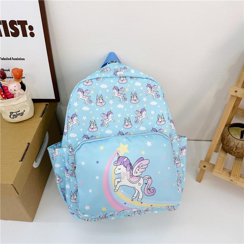 Adorable 2024 Cartoon Print Toddler Backpack Breathable Nylon School Bag For Kids