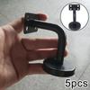 5-teiliges Set Schwarze lackierte wandmontierte Treppen-Edelstahlbögen Handlaufhalterung Edelstahlbögen Werkzeugzubehör