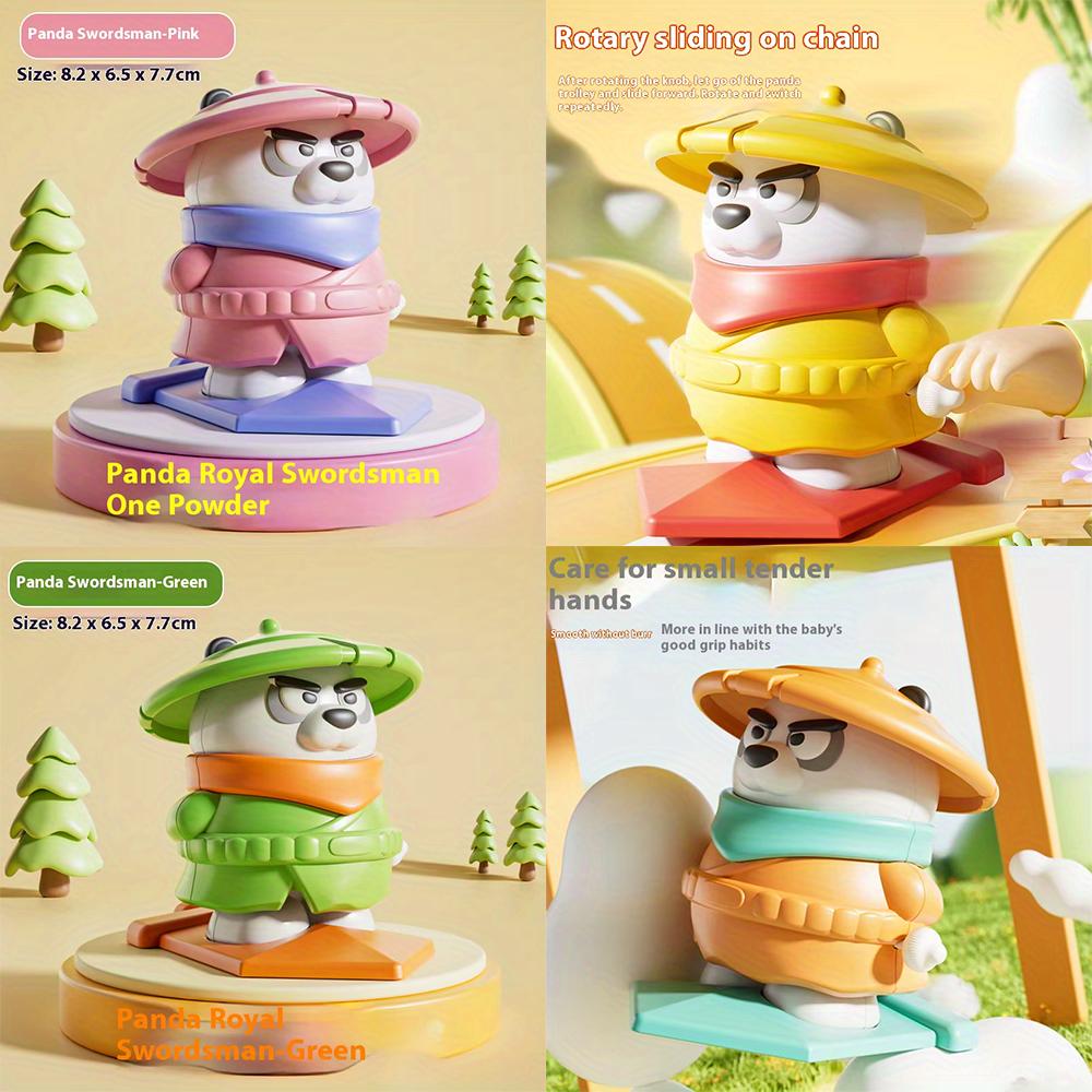 Panda Wind Up Chain Reaction Toy STEM Learning Educational Toy for Youngsters Ages 3+,Multicolor Safe Material, Imaginative Play, Playful Design