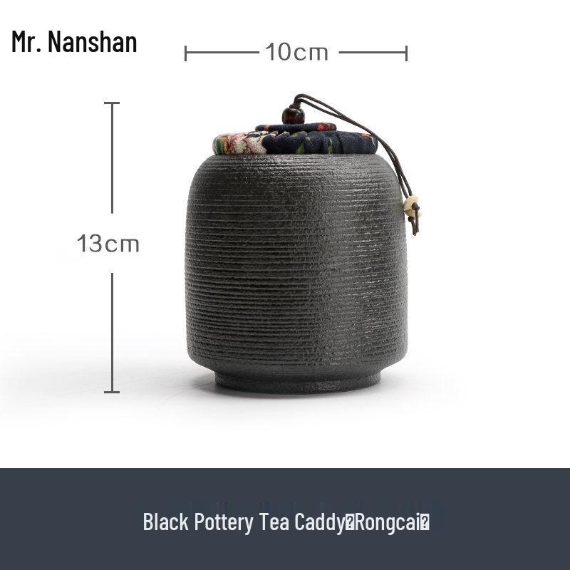

Nanshan Gentleman Sealed Black Pottery Tea Storage Jar