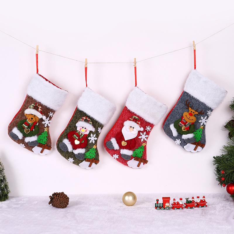 Christmas Stocking Gift Bag – Candy & Ornament Holder for Tree Decorations