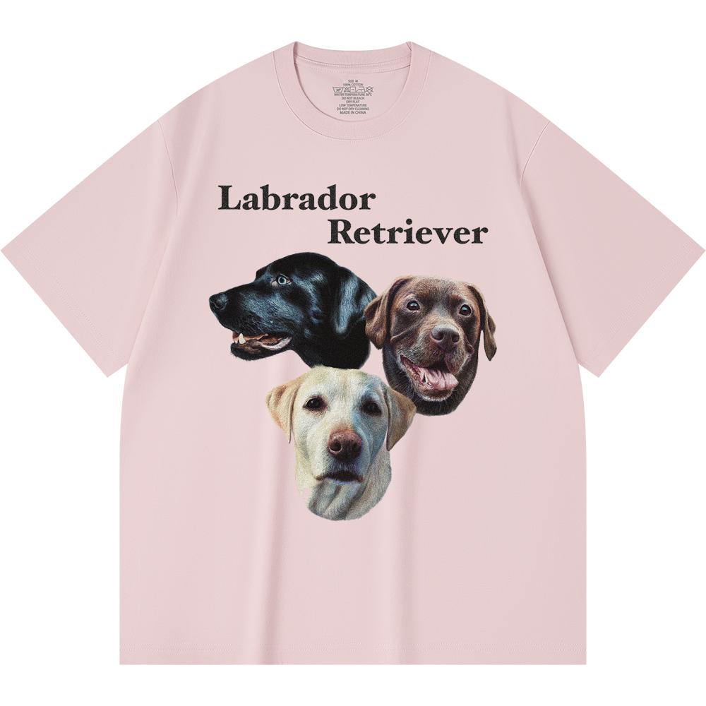 Tricou 230GSM 100% Bumbac cu Imprimeu Labrador Retriever Tricouri Amuzante Stil Harajuku Bumbac Pieptănat