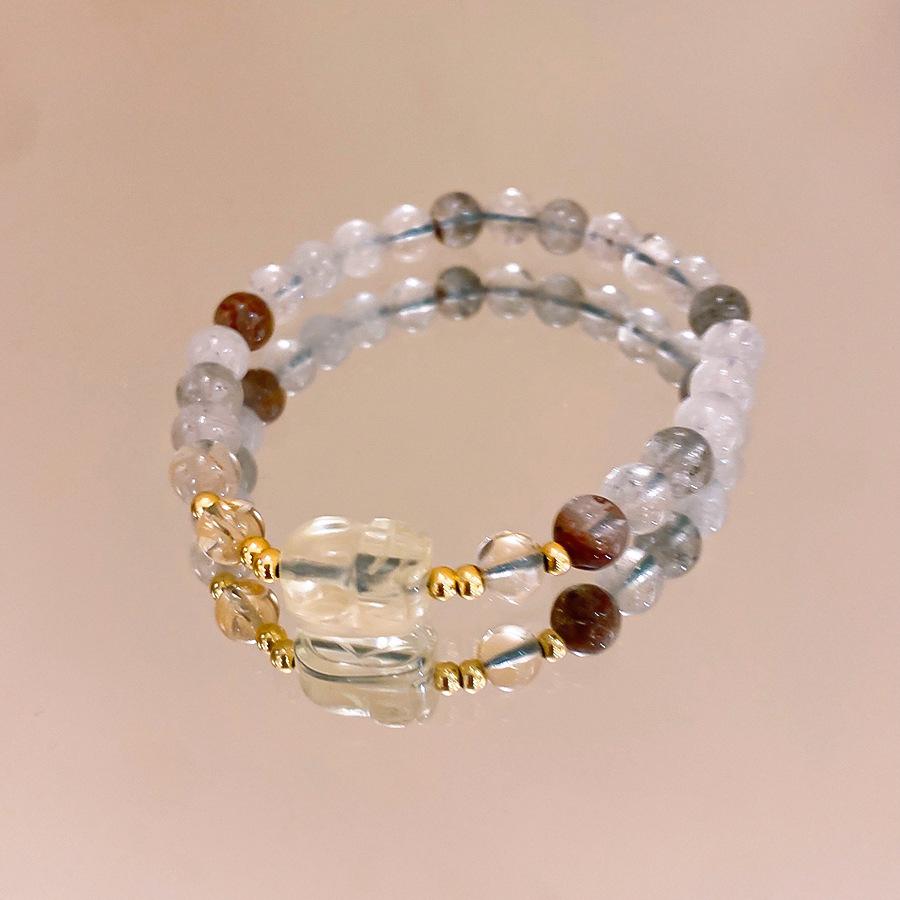 Crystal Butterfly Beaded Bracelet Women's Light Luxury Girlfriend Gift Birthday Bracelet High Value Student Party Exquisite Jewelry