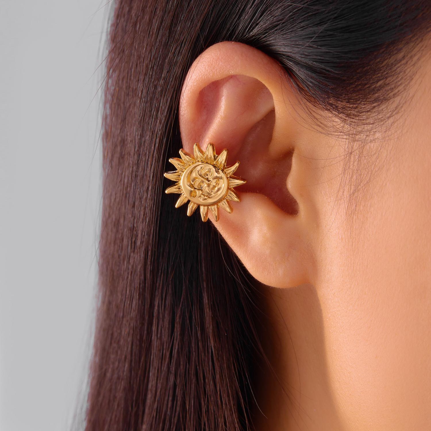 

Серьги-каффы в виде морской звезды, клипсы для козелка уха для женщин, простые серьги-клипсы в виде ракушки с цветочным узором, для ушей без проколов, костяное кольцо, клипса для уха, подарок с цирконом для пляжного отдыха