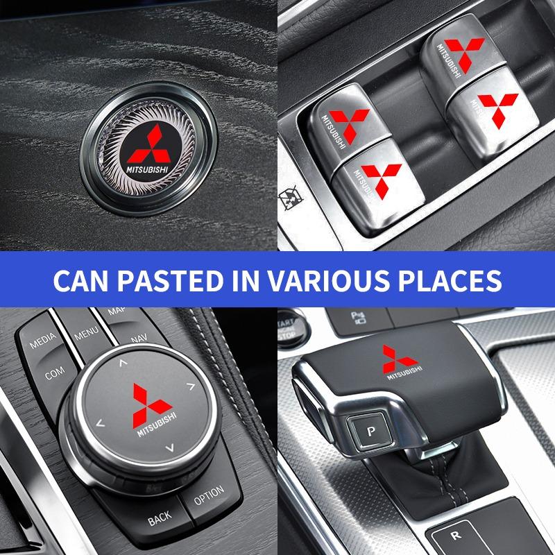 Car Window Lift Button Sticker Steering Wheel Decal Car Interior Goods For Mitsubishi Lancer 9 Ex Evo ASX L200 Colt Pajero Sport