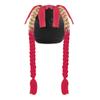 2pcs Motorcycle Helmets Ponytail with Bowknot Detachable Suction Cup Helmets Pigtail Universal Helmets Braid Multi Color