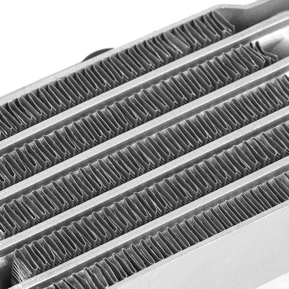 Zestaw Chłodnicy Oleju, Stop Aluminium 5-rzędowy Uniwersalny Chłodnica Oleju Silnika Radiator Chłodzący Zamiennik do Motocykla Dirt Bike ATV Pit Bike, Srebrny