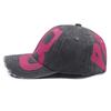 Hat Old Washed Ripped Female Cap Double B Printed Letter Visor Men's Baseball Cap