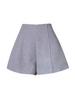 Women's Gray Retro Woolen Booty Shorts - Autumn/Winter Casual Straight Wide Leg Pants