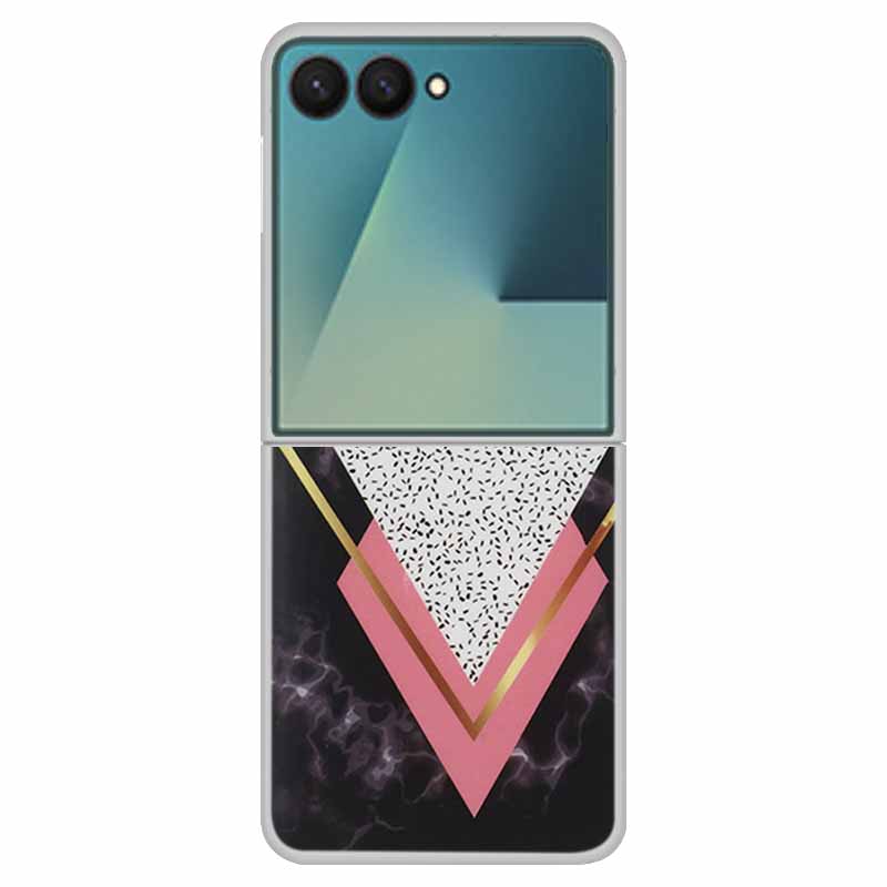 Funda For SAMSUNG Z Flip 7 Cases Marble Clear Hard PC Phone Back Cover for Galaxy Z Flip7 5G Back Cover ZFlip7 Transparent Shell