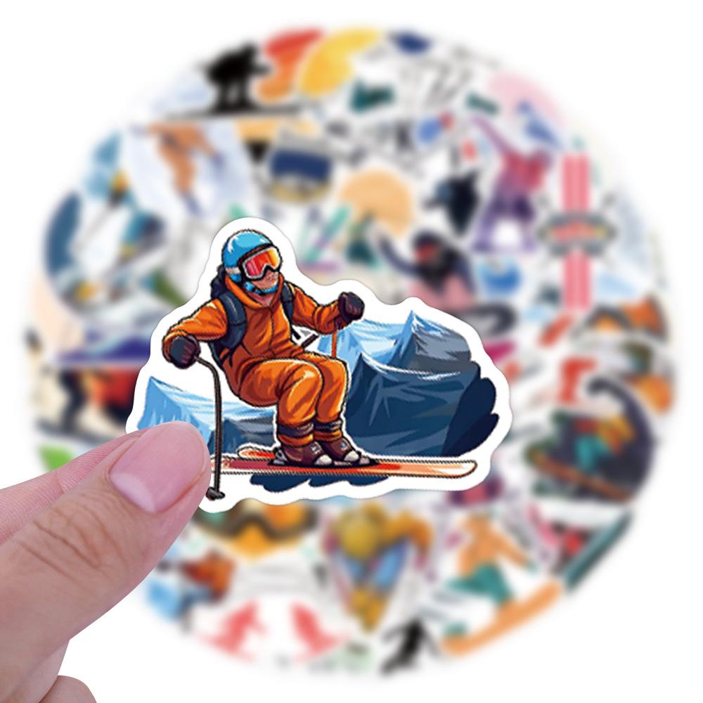 1055Pcs Ski Graffiti Stickers Personalized Creativity Diy Luggage Scooter Scooter Motorcycle Helmet Decoration Decal Toy Gift