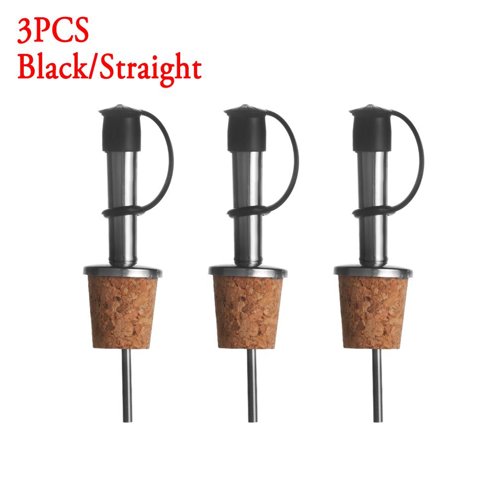 Stainless Steel Bottle Stopper Wine Pourer Cover Olive Oil Pourer Dispenser Spout Cork Vacuum Seal Leak-Proof Plug Kitchen Tools