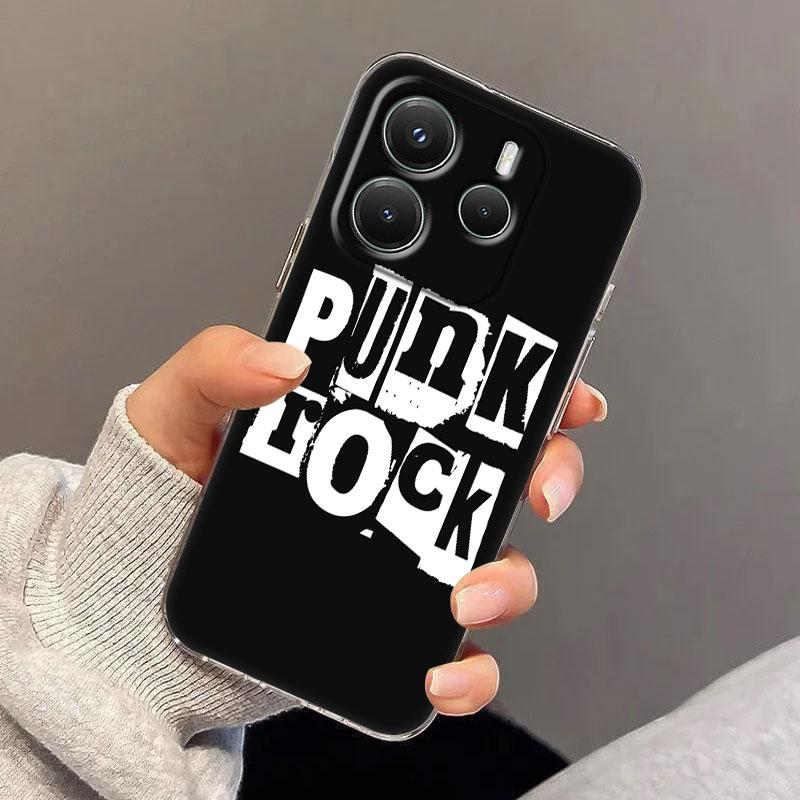 

Cool Punk Bands Rock Phone Case For Xiaomi Redmi 14C 13C 12C 10C Cover for Redmi Note 14 13 12 11 10 9 8 Pro Plus 4G Clear Funda Redmi 10