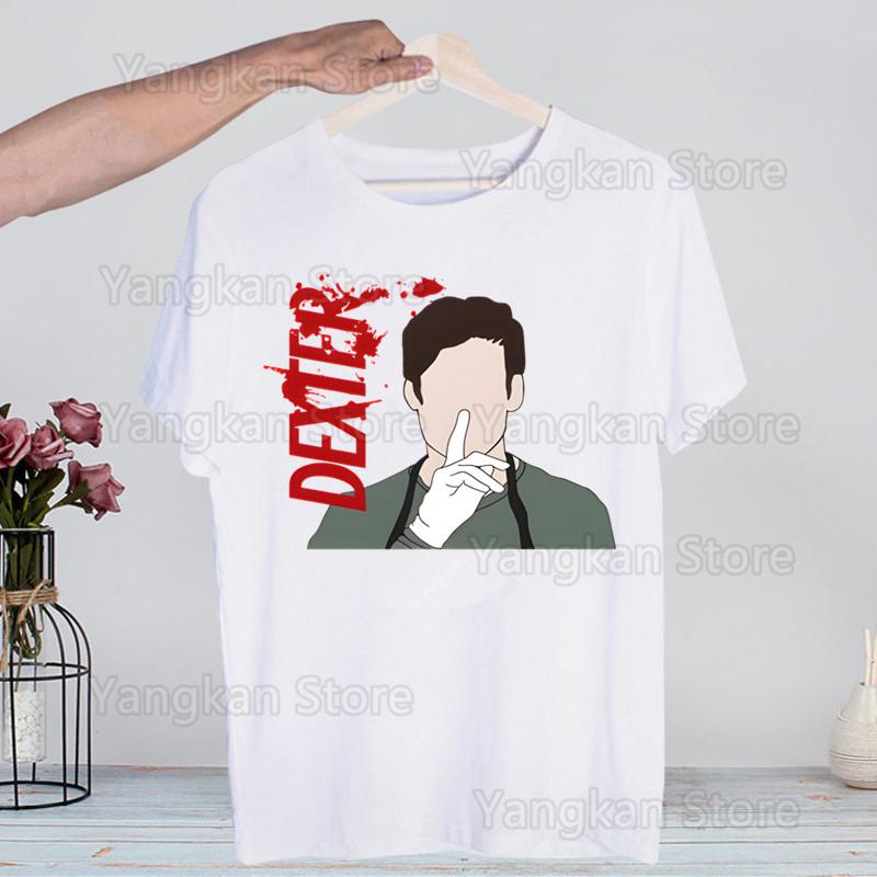 Dexter Morgan Tshirts Men Fashion Summer t-shirts Tshirt Hip Hop Girl Top Tees streetwear Harajuku Funny