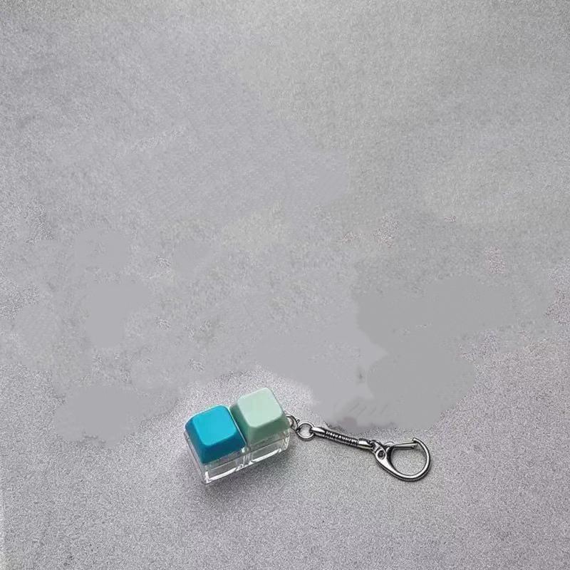 1Pcs Macaron Keycap Keychain Clicker Fidget Toy No Light Stress Relief Portable Desk Accessory For Kids Adults Party Gifts
