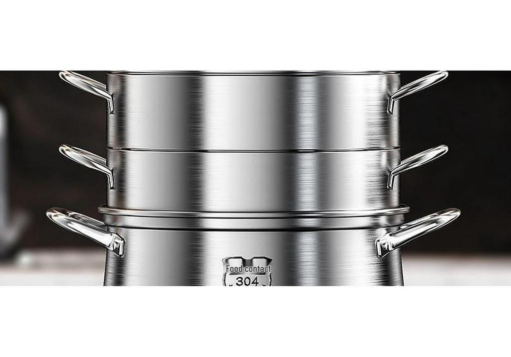 304 Stainless Steel Energy-Saving 4-Layer No-Flavor-Transfer Induction Steamer