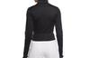 Nike T Shirts Women's Black Stand Collar Moderate Straight Fit CU5365-010