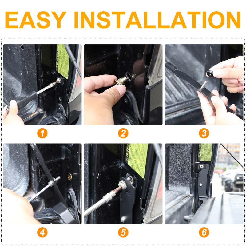 Carbon Steel Car Tailgate Anti-Theft Lock Bracket Rear Door Security Device For Toyota Tundra 2014-2021 Gate Lock Accessories
