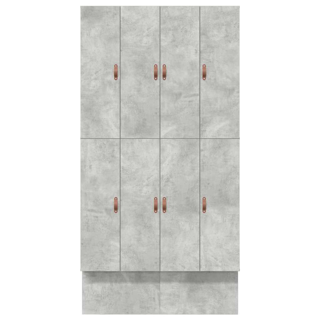 Storage Bed Frame Concrete Grey 120 cm Wood Based Material