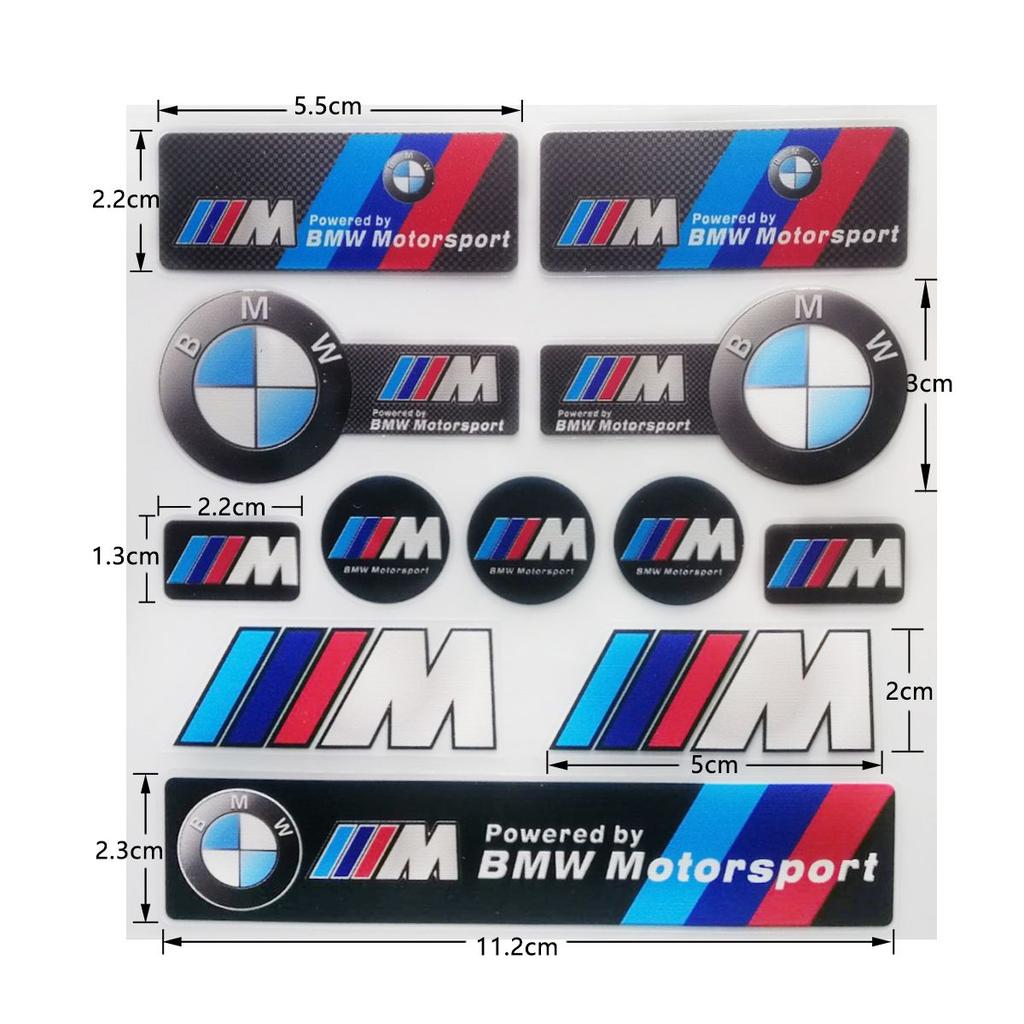For BMW M X1 X3 Car Decoration Strip Trunk Relief Stickers Decals For Bmw M Power Performance E28 E30 E34 E36 E46 E60 E90 F84 F87 X1 X3 X5 X6