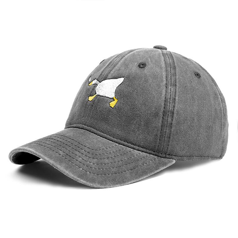 Polyester Baseballkappe mit Gänse-Stickerei und Sonnenschutz für Freizeit-Outdoor-Bekleidung