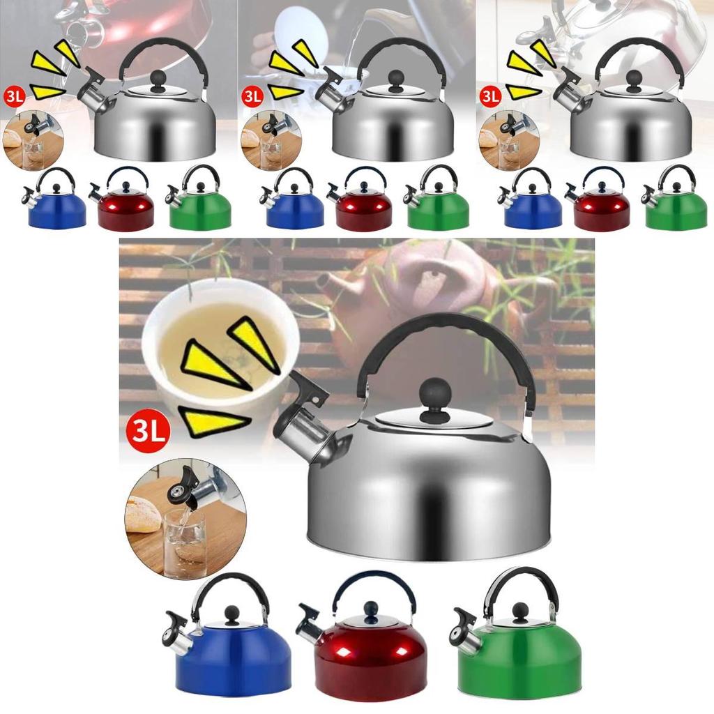 Elegant Stainless Steel Whistling Kettle Versatile Colors Modern Design Ideal For Everyday Use