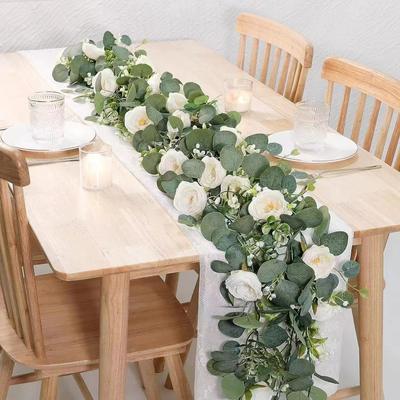 Eucalyptus Leaves Eucalyptus Gypsy Flowers Rattan Home Wedding Simulation Green Plants Dining Table Decoration Simulation Rattan