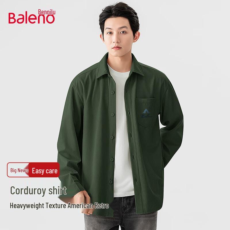 

Baleno Men s Corduroy Long Sleeve Shirt 4XL