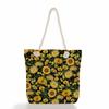 Multifunctional sunflower Printed Thick Rope Shoulder Beach Bag Casual large capacity handbag 7622