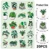 20 Cartoon Greenery Magnets: Fresh, Creative Decorative Metal Fridge Stickers