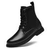 Men's Trendy Winter High-Top Leather Boots: Casual British Martin Style, Korean Ankle Design