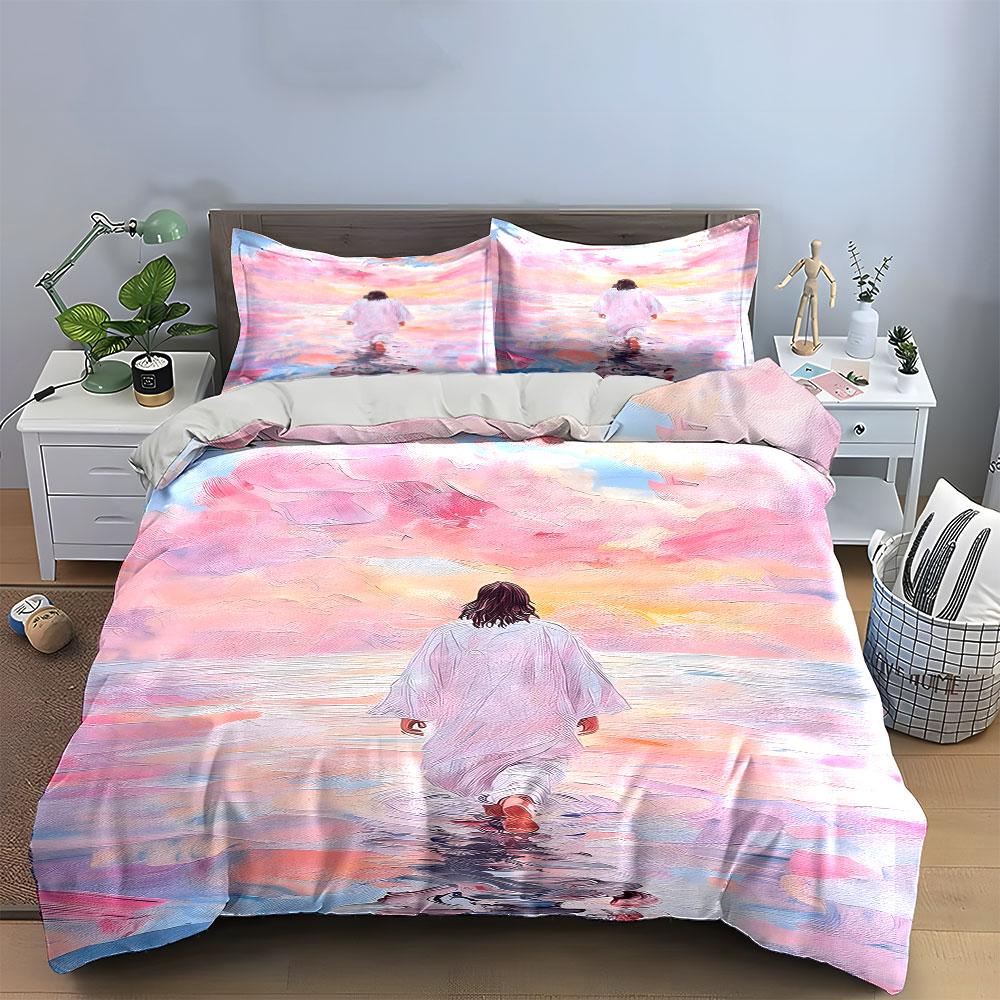 Person Walking On Water. Bedding Sets Duvet Cover Sets Duvet Covers Pillowcases(1 * Duvet Cover 2 * Pillowcases Without Duvet Insert)