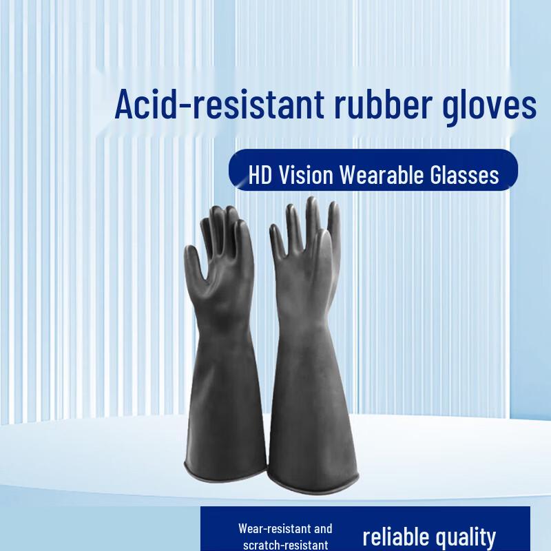 COFLYEE Industrial Acid & Alkali Resistant Rubber Gloves