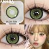 AMARA Schwarzfarbene Kontaktlinsen für Augen Braun Große Farbkontaktlinse Graue Kontaktlinse Natürlich gefärbte Pupillen softlenses Jährlich