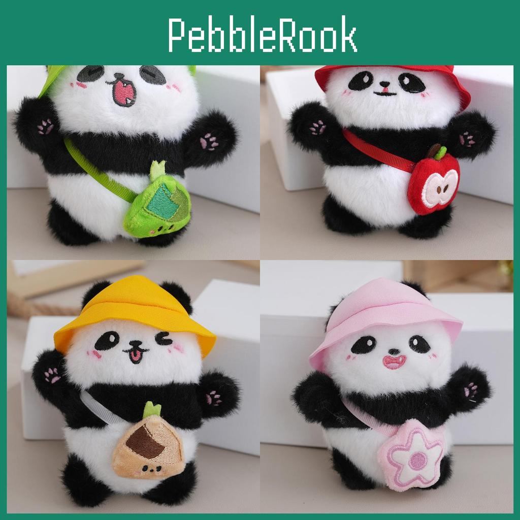 Delightful Mini Plush Panda Keychain Doll Cuddly Stuffed Animal Pendant