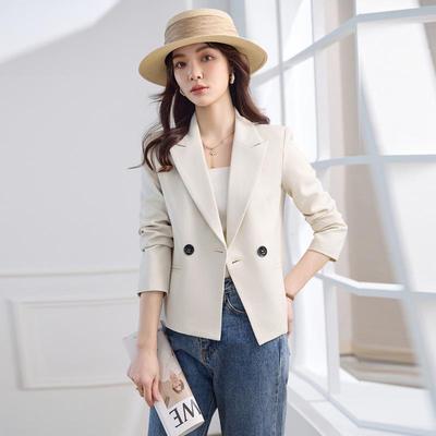 2026 Spring Women's Petite Short Suit Jacket: Simple, Versatile, OL Commuting, Professional Style