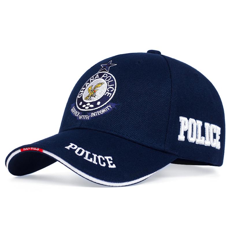 

Mode Baseball Cap Outdoor Hoed Toevallige Hoed Hip Hop Verstelbare Unisex Politie Brief Borduurwerk темно-синього кольору